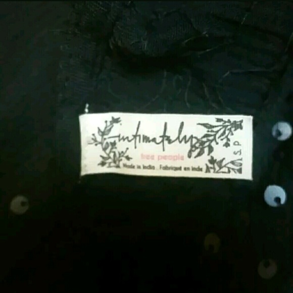 Free People Black Sequin Tassel Slip Mini Dress - Picture 5 of 8